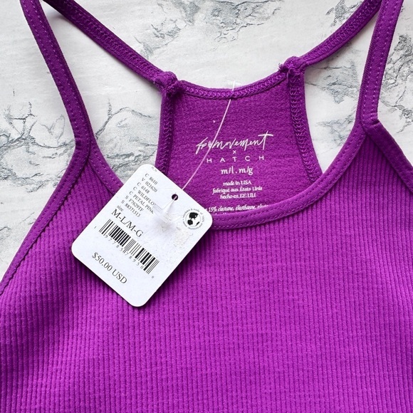 #178 NWT Free People x Hatch Happiness Runs Maternity Crop in Wildflower - Picture 5 of 5